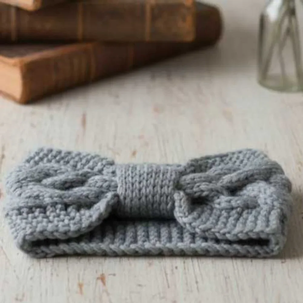 Bluish Grey Ladies Knot Winter Headband - Brand New